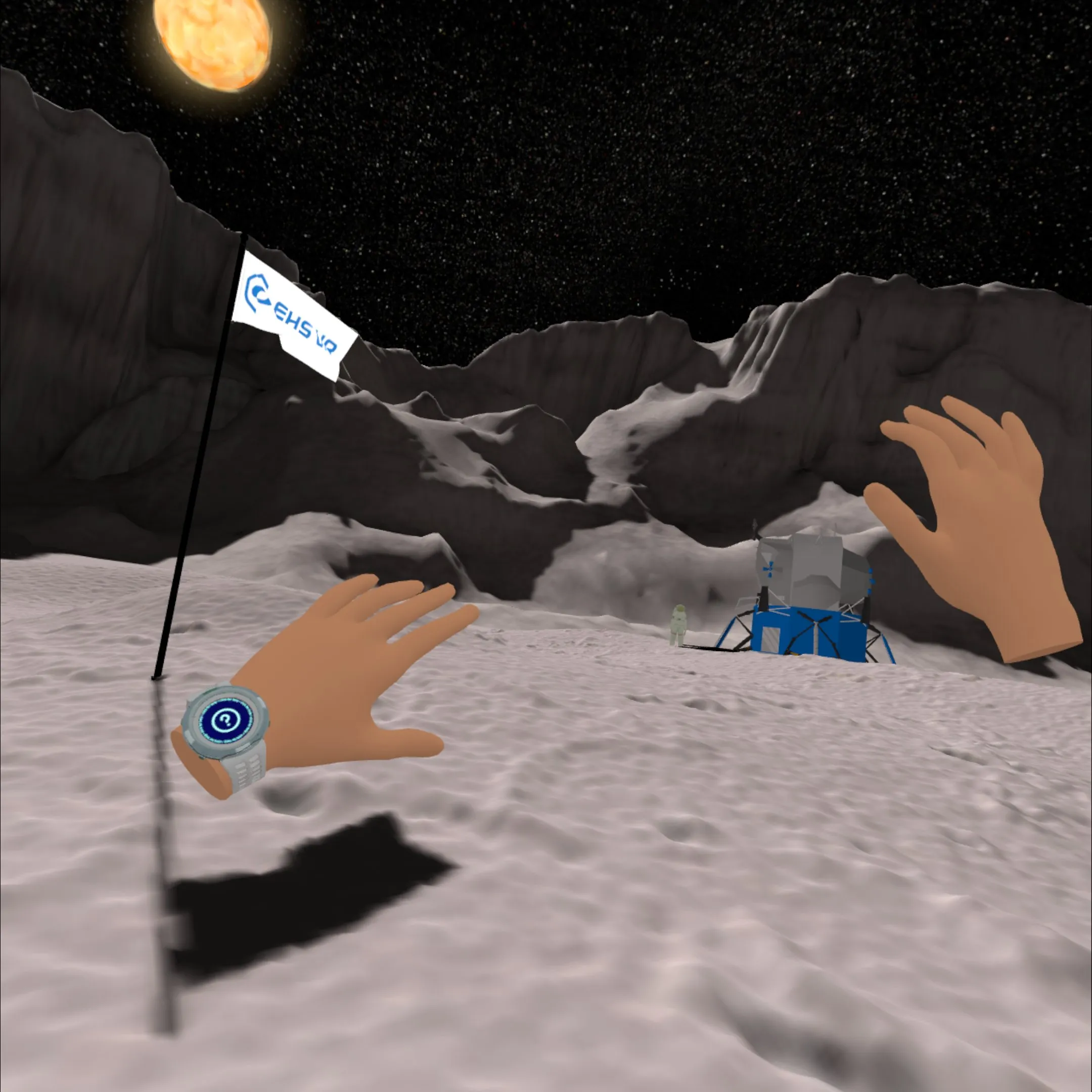 EHS Academy – course selection in the VR headset.