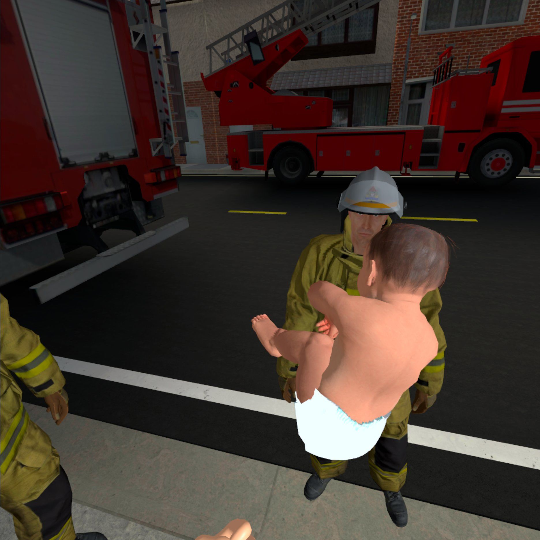 Flucht aus dem brennenden Haus in VR: sicher evakuieren lernen.