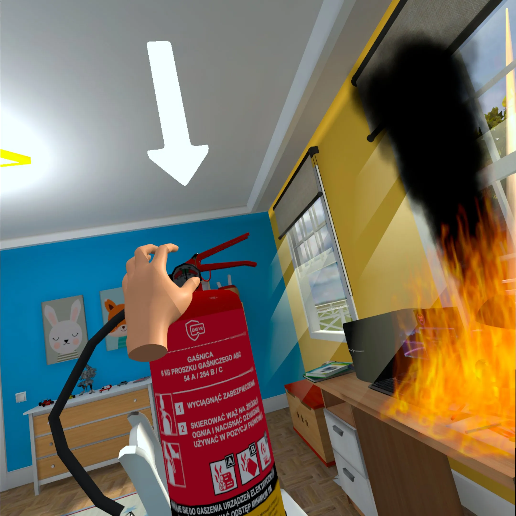 VR fire hazards at home – emergency preparedness training.