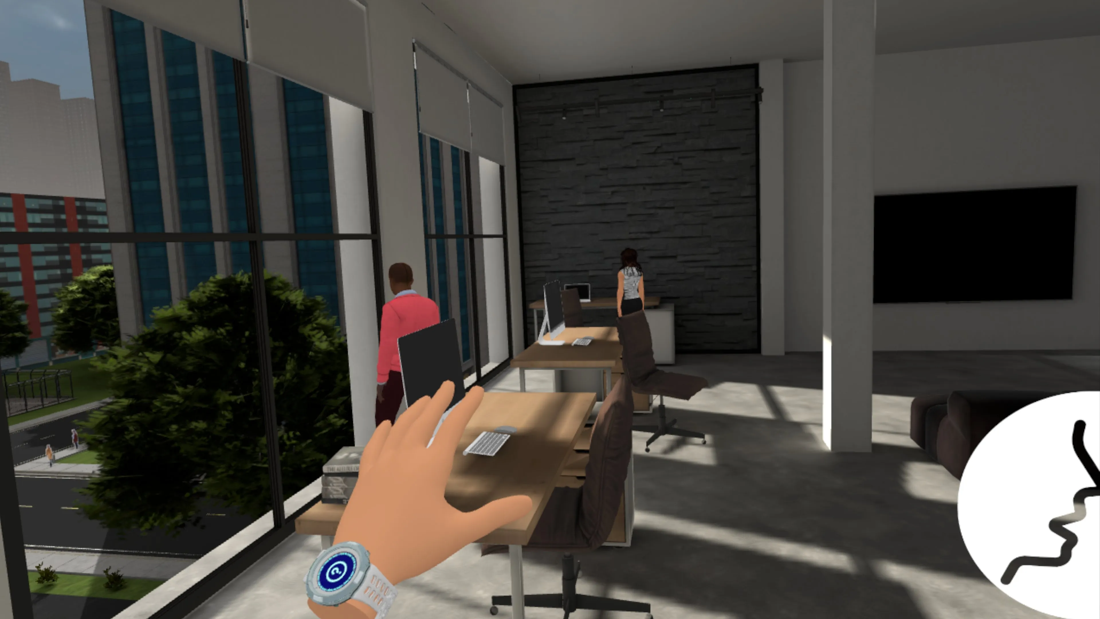 Evacuation training VR – fire safety and emergency response.