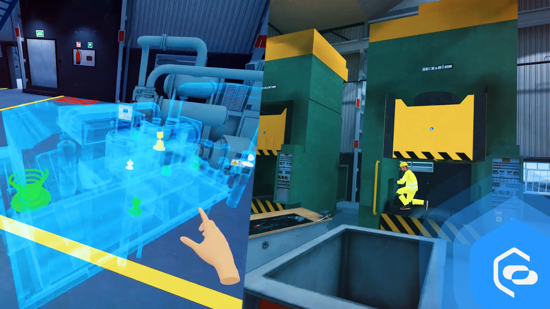 VR training on the lockout/tagout (LOTO) procedure