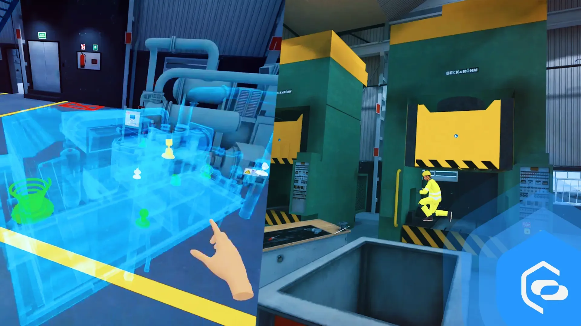 VR training on the lockout/tagout (LOTO) procedure