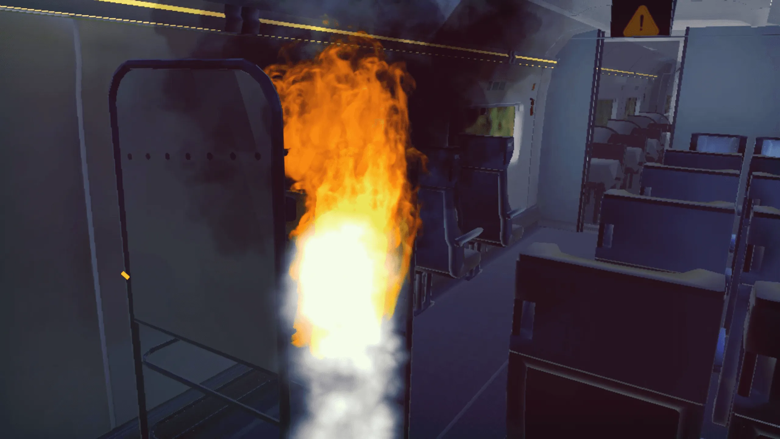 Train fire safety in VR – learn evacuation and firefighting procedures.